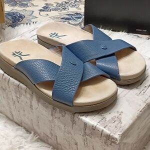 KURU Blue Breeze Women's Leather Orthopedic Sandals Sandals In Blue 8M